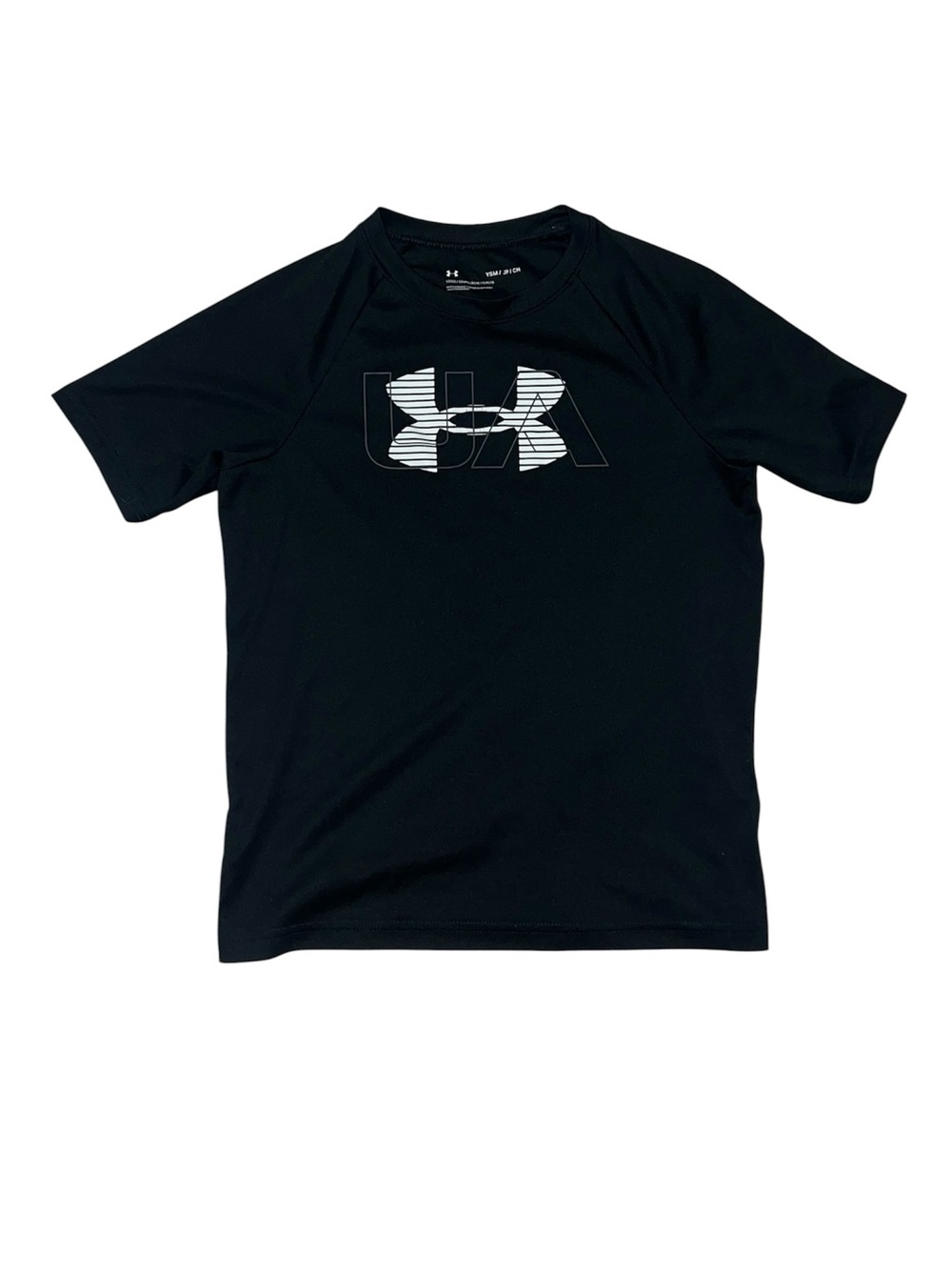 Under Armour Black Athletic T-shirt Youth Size Small Activewear Kidswear Sport